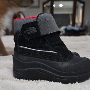 The North Face Kids Black and Gray Boots